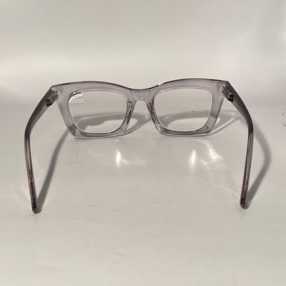 1071 Gretchen Reading Glasses 2.5 Square Clear Gray Frames Oversize NWT - Picture 5 of 9